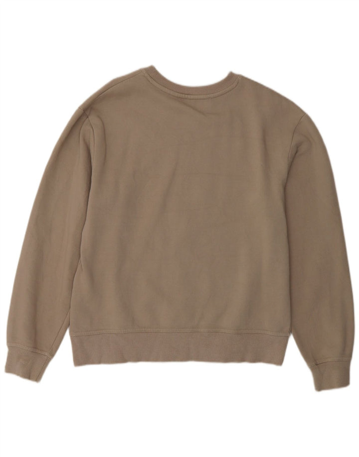 Übergroßer Sweatshirt-Pullover für Damen von Zara, Gr. 10, Größe S, Beige, Baumwolle