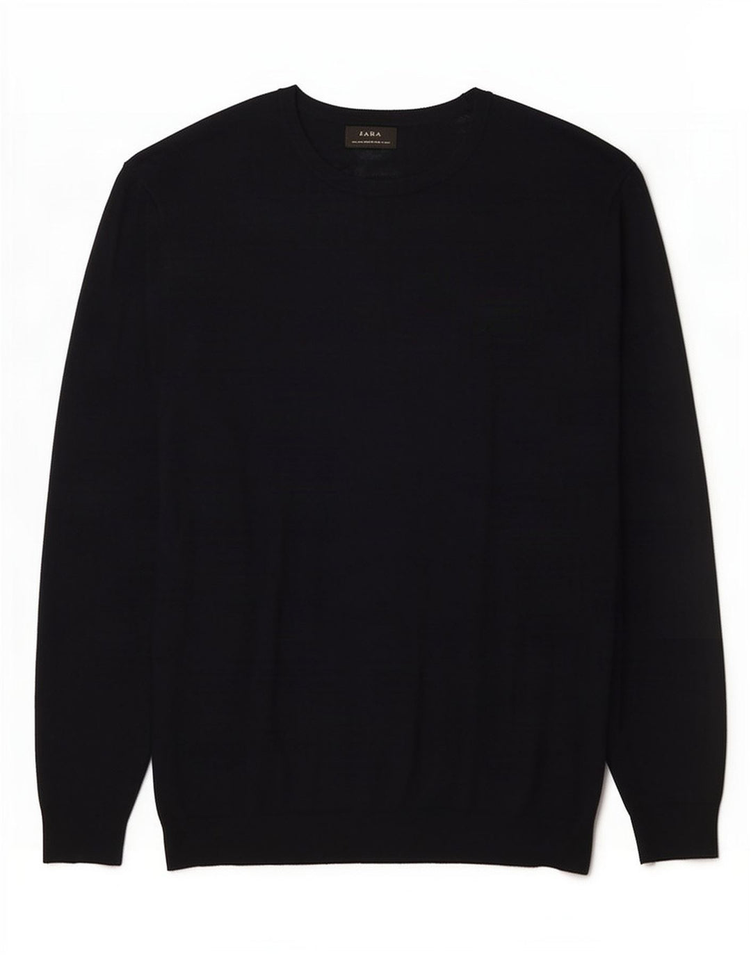 Zara Herren-Pullover mit Rundhalsausschnitt, Größe L, Marineblau