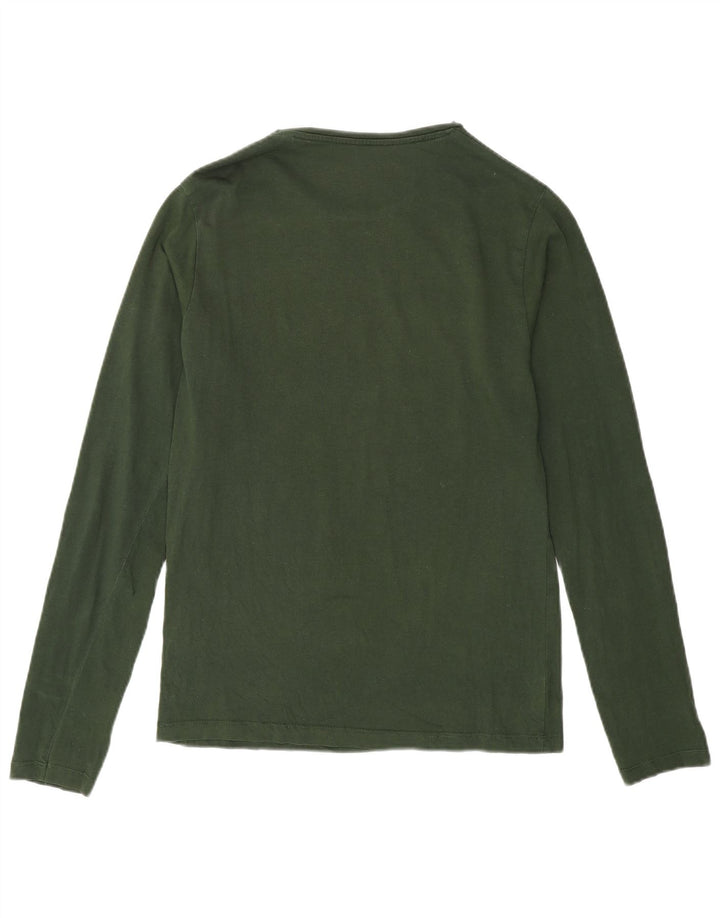 Jack & Jones Herren Grafik-Oberteil, langärmelig, Größe S, Grün