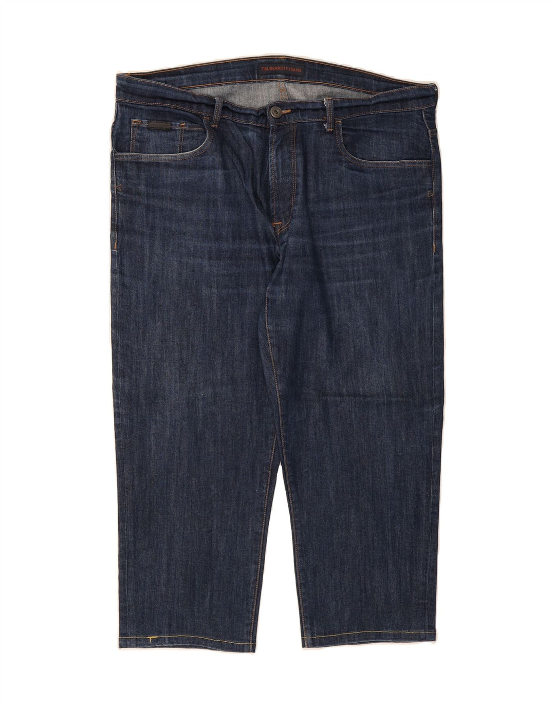 TRUSSARDI Mens Cropped Jeans W42 L25 Navy Blue Vintage Trussardi and Second-Hand Trussardi from Messina Hembry 