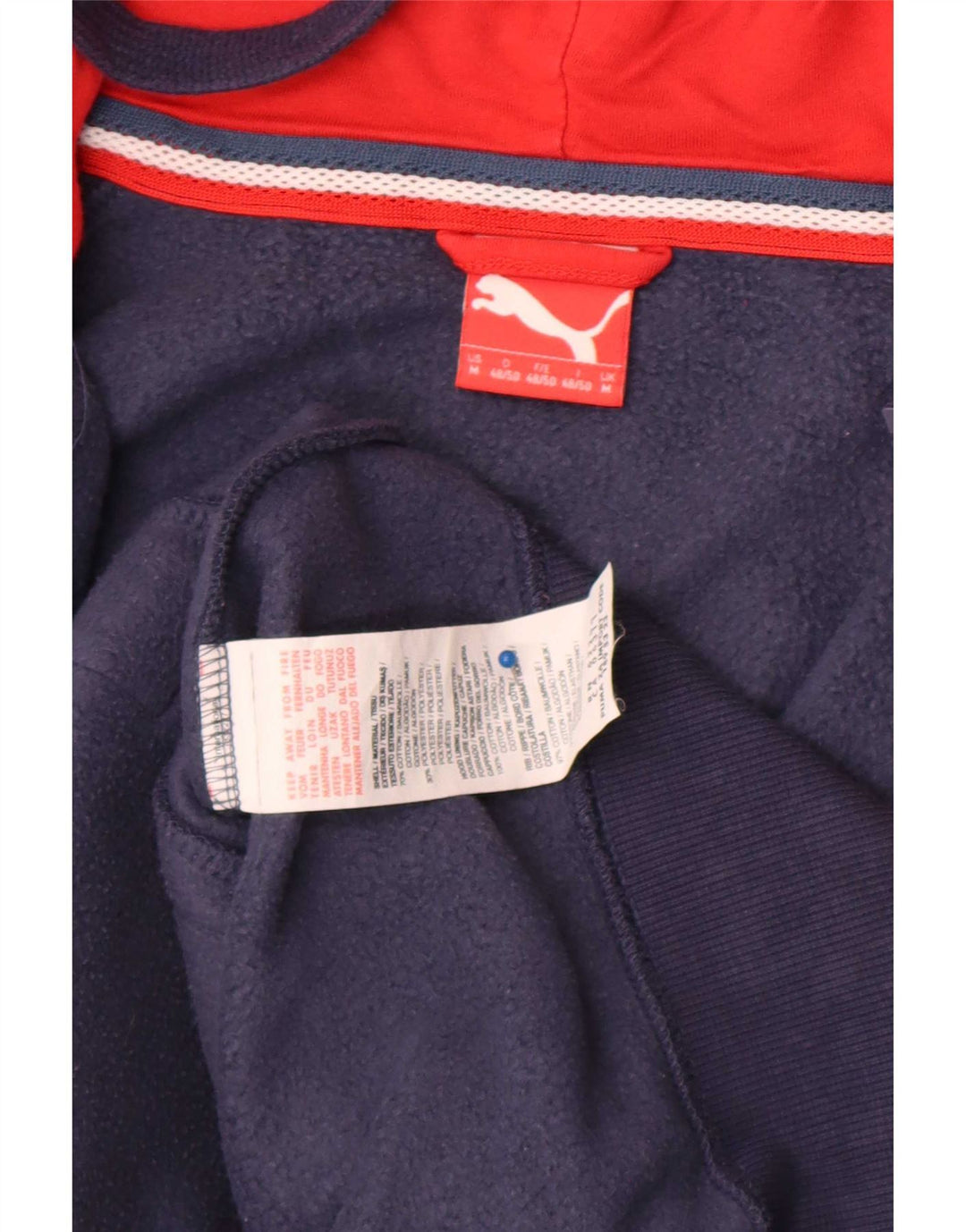 Puma Herren Graphic Regular Fit Kapuzenpullover mit Reißverschluss, mittelmarineblaue Baumwolle