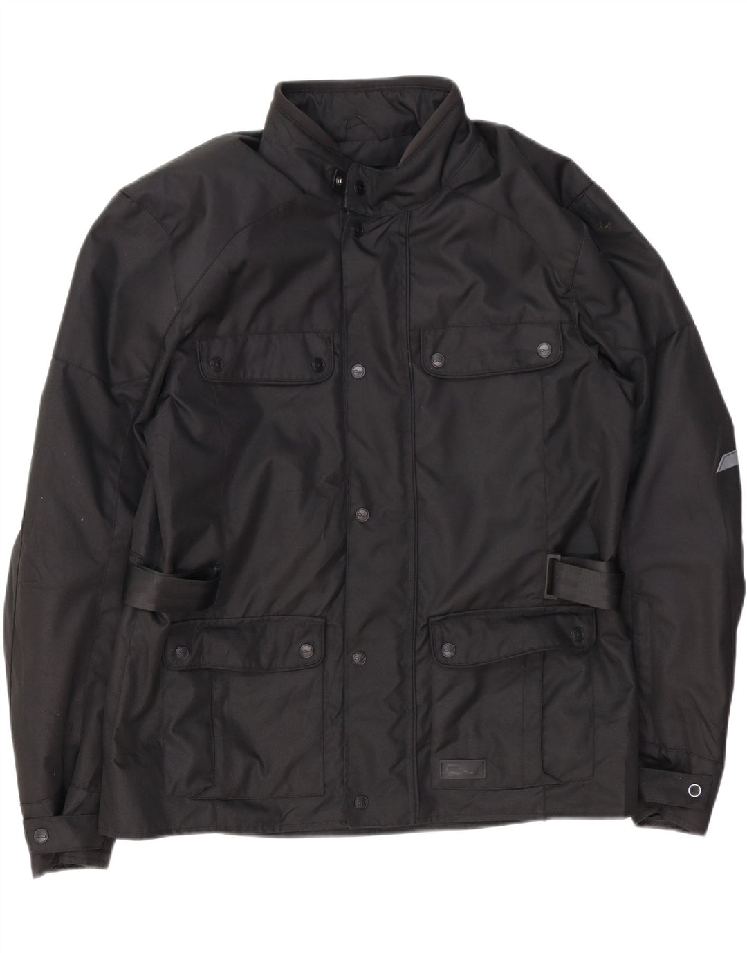 Vintage Herren Moto Racer Utility Jacke UK 44 2XL Schwarz Polyester