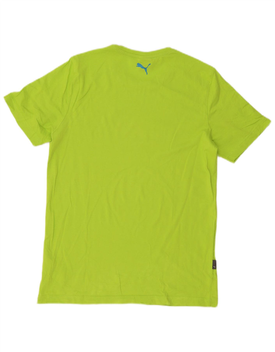 Puma Herren Grafik-T-Shirt-Oberteil aus mittelgrüner Baumwolle