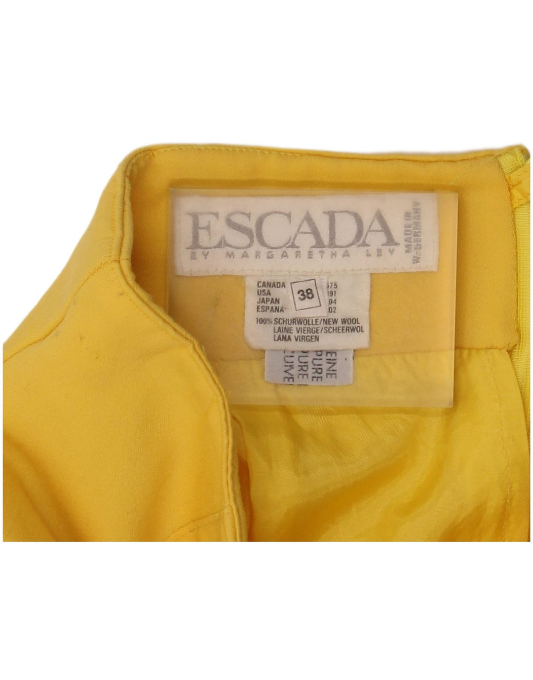 Escada Womens by Margaretha Ley Bleistiftrock EU 38 Medium W26 Gelb