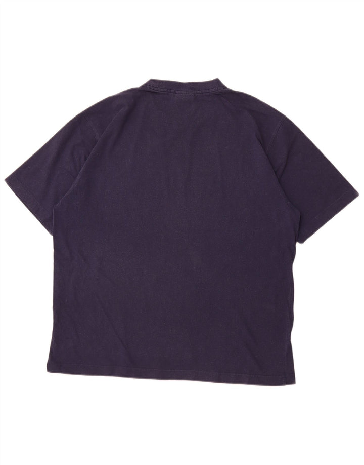 LACOSTE Herren T-Shirt Top Größe 5 große marineblaue Baumwolle