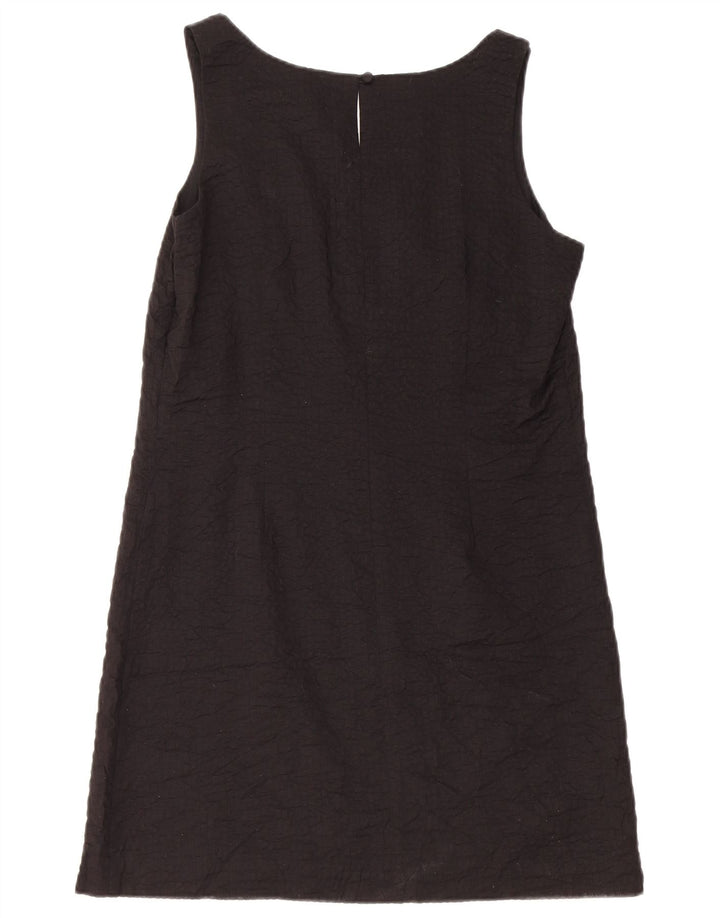 J. Crew Damen Ärmelloses A-Linien-Kleid US 6 Mittelschwarze Baumwolle