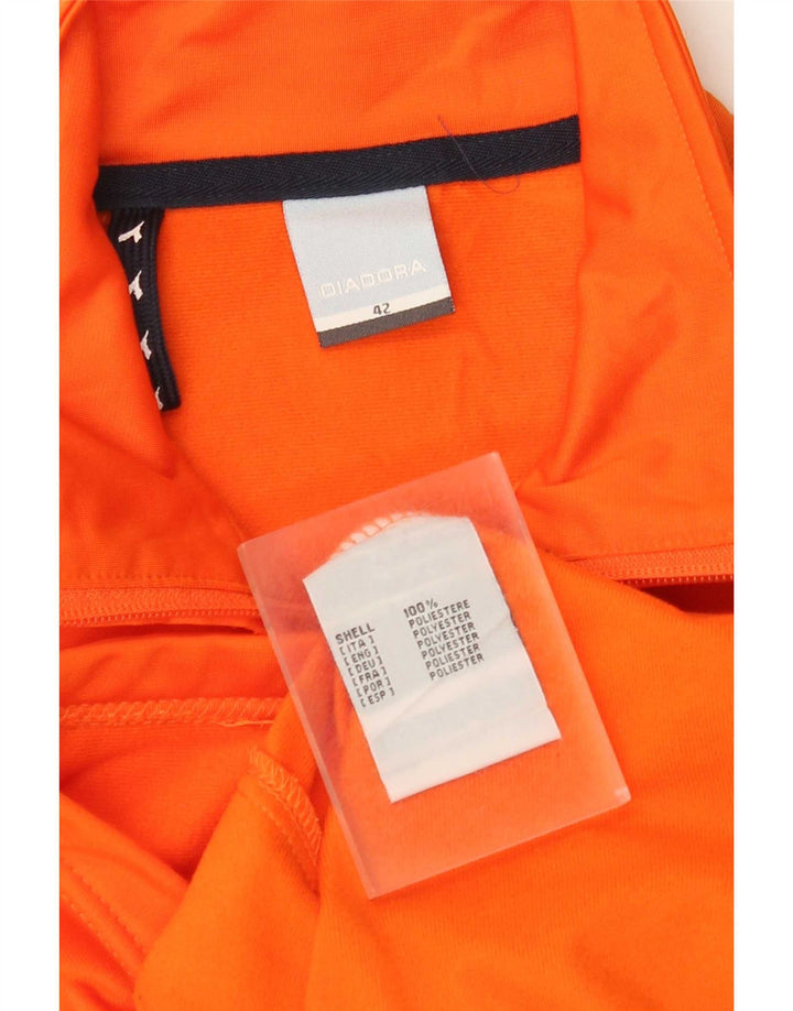 Diadora Damen-Trainingsanzugoberteil mit Grafik, IT 42, Mittelorange, Polyester