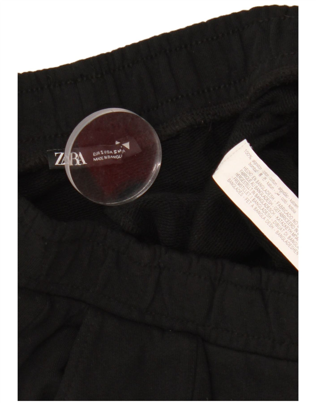 Zara Damen Cargo-Trainingshose, Größe S, Größe S, Schwarz, Baumwolle