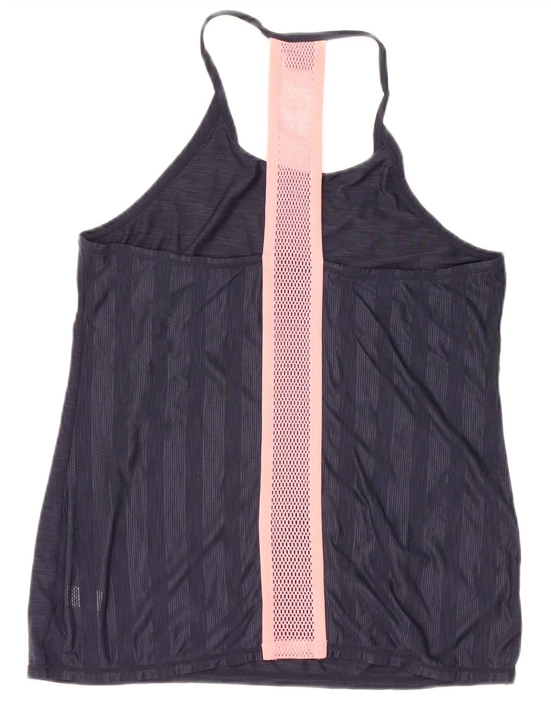 Athleta Damen-Trägershirt UK 12 Medium Marineblau gesprenkeltes Polyester