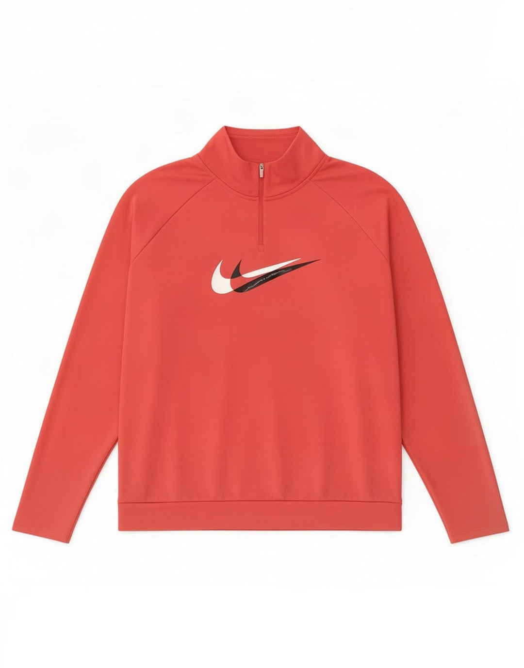 Nike Damen Dri Fit Zip Neck Pullover Trainingsanzug Top UK 18 XL Rosa Polyester
