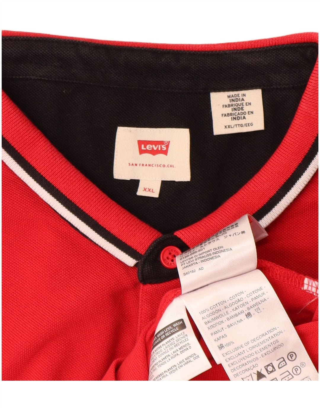 Levi's Herren-Poloshirt 2XL aus roter Baumwolle