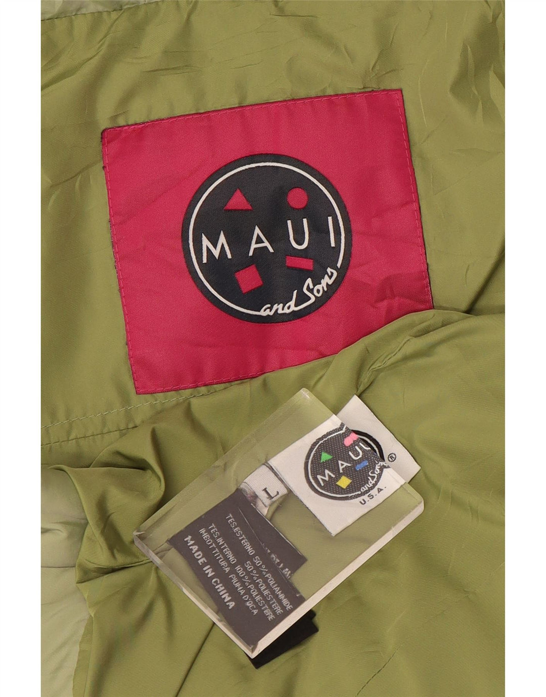 Wattierte Jacke mit Kapuze für Damen von Maui and Sons, UK 16, Größe L, Khaki, Polyamid