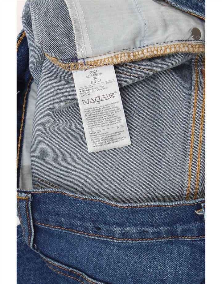 Gap Damen-Cropped-Jeans IT 42/44 Medium W28 L26 Blaue Baumwolle