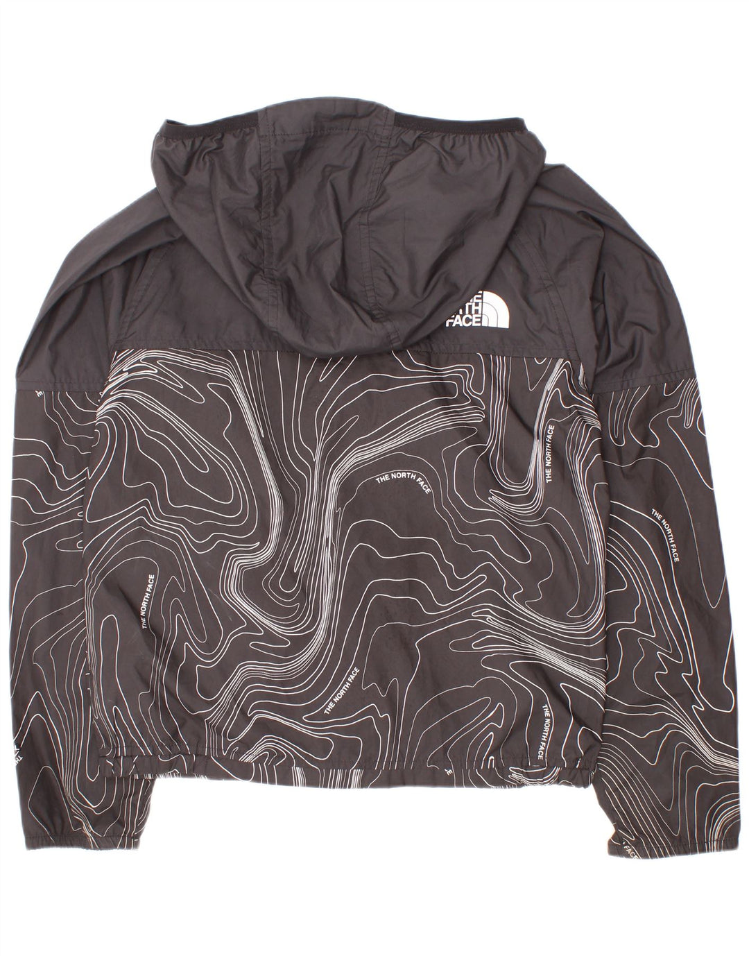 The North Face Jungen-Regenjacke mit grafischer Kapuze, 7–8 Jahre, Größe S, Schwarz