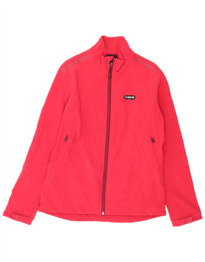 Brugi Damen-Trainingsanzug, Top-Jacke, UK 14, Größe L, Rot, Polyester, Sport