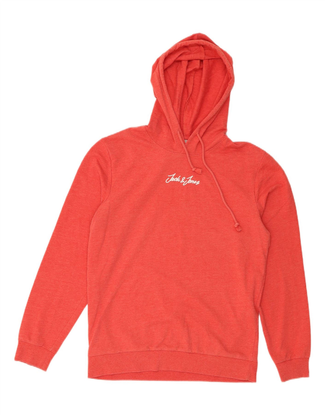 JACK & JONES Mens Graphic Hoodie Jumper Large Pink Polyester Vintage Jack & Jones and Second-Hand Jack & Jones from Messina Hembry 