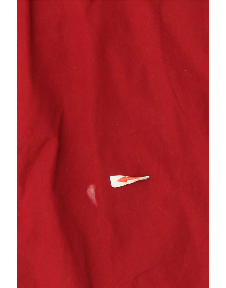 Tommy Hilfiger Herren-Kurzarmhemd, mittelrot, Baumwolle, klassisch