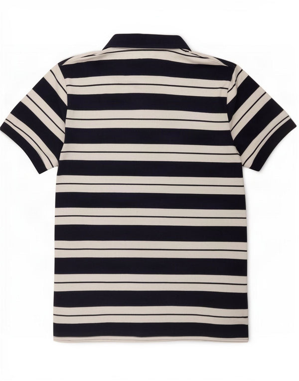 Ellesse Mens Polo Shirt XL Navy Blue Striped Cotton