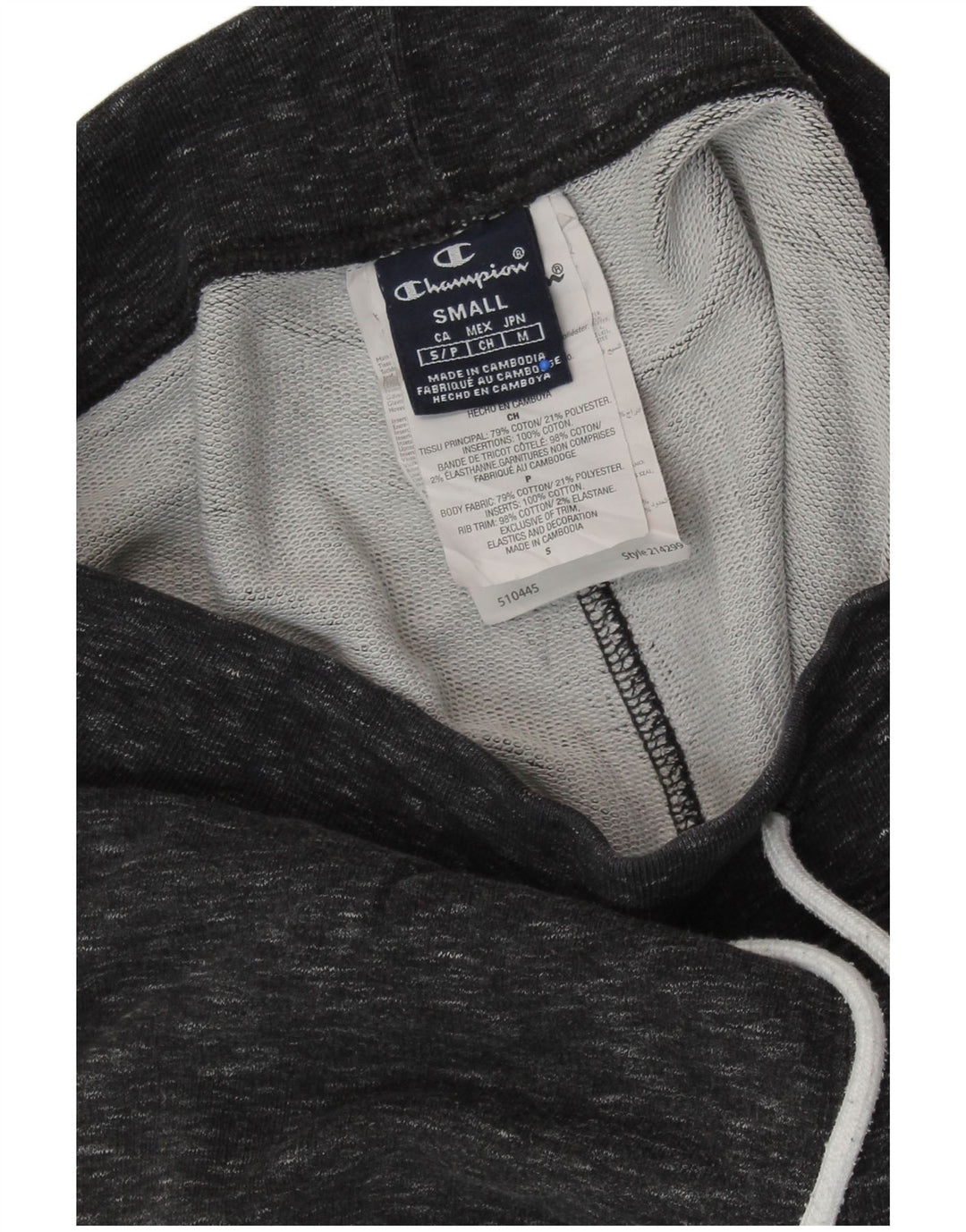 CHAMPION Herren-Trainingshose, Jogginghose, klein, grau gefleckte Baumwolle