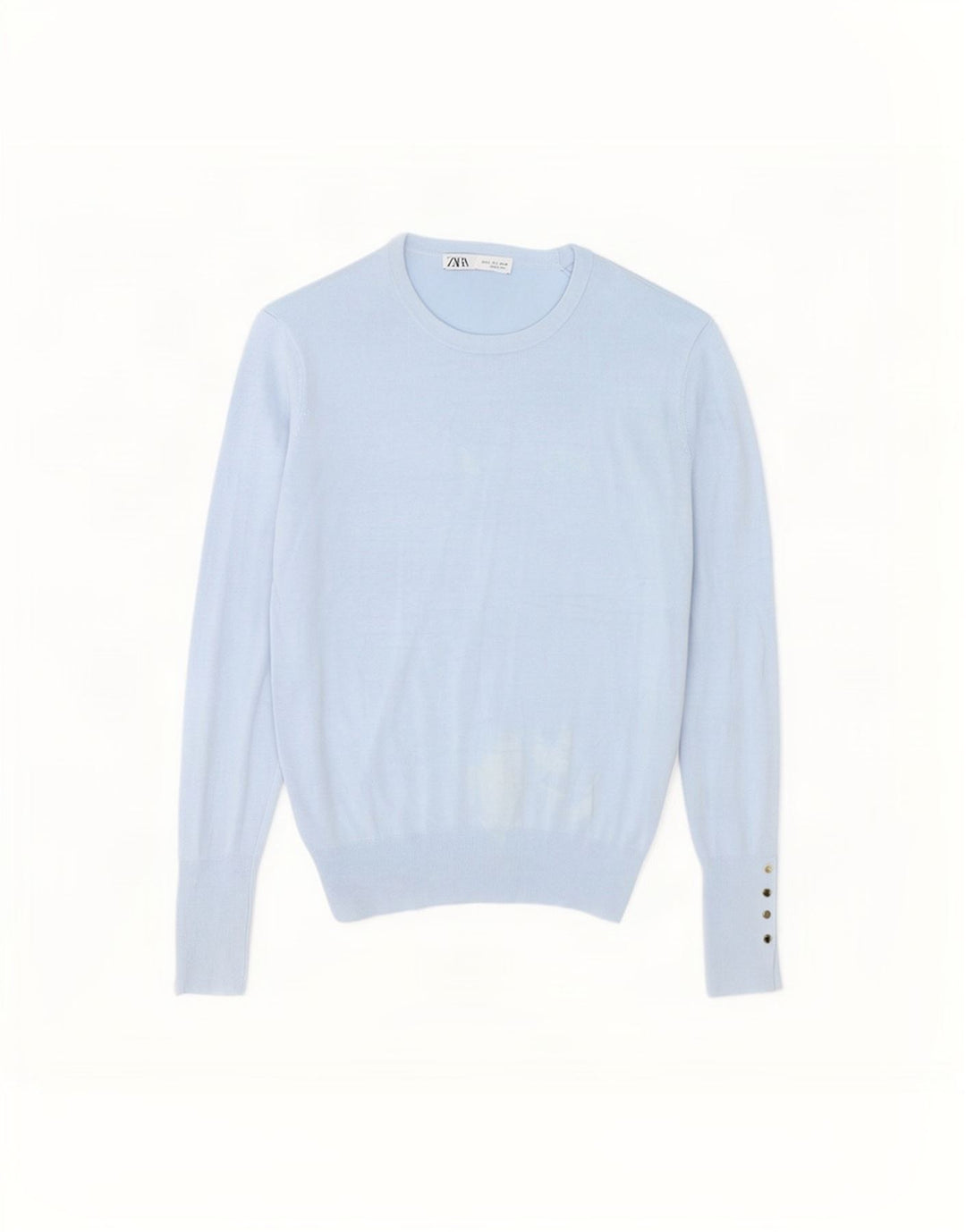 Zara Damen-Pullover mit U-Boot-Ausschnitt, Gr. 16, Blau