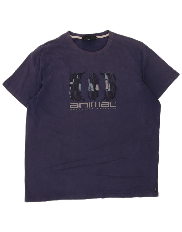 Animal Herren-T-Shirt mit Grafik, XL, Marineblau, Baumwolle