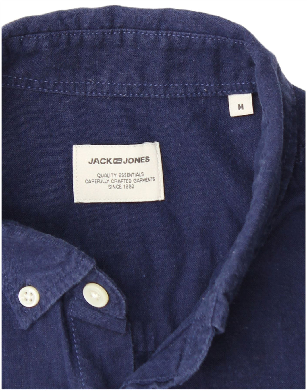JACK & JONES Herren Kurzarmhemd Medium Marineblau