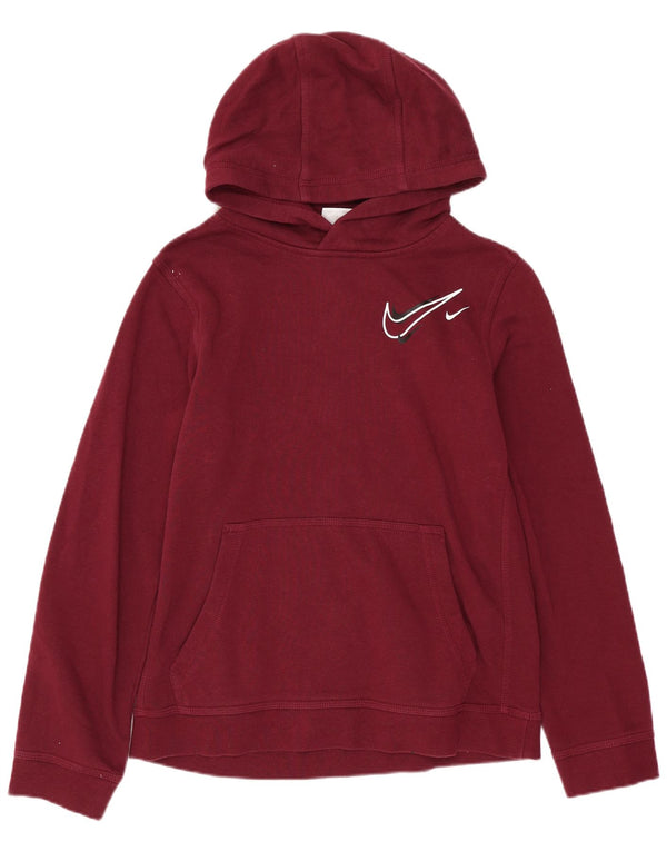 NIKE Kapuzenpullover mit Grafik für Jungen, 12–13 Jahre, groß, Burgunderrot, Baumwolle