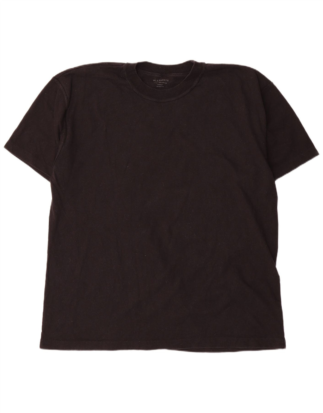 All Saints Herren T-Shirt Top XL Schwarz Baumwolle