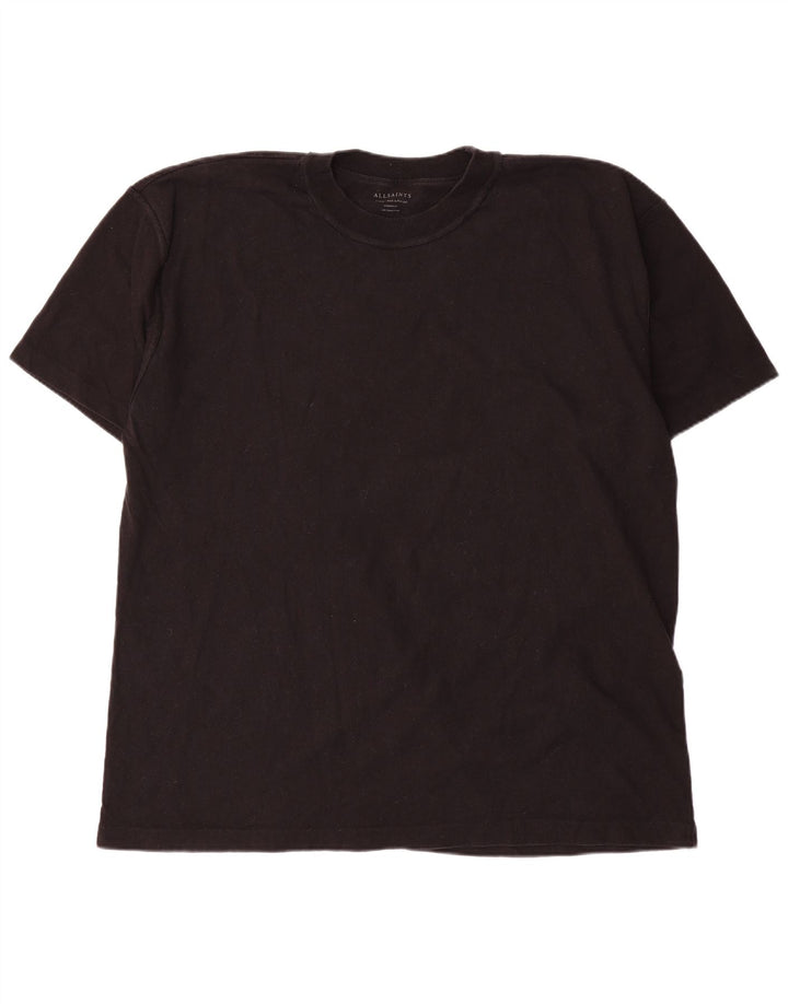 All Saints Herren T-Shirt Top XL Schwarz Baumwolle