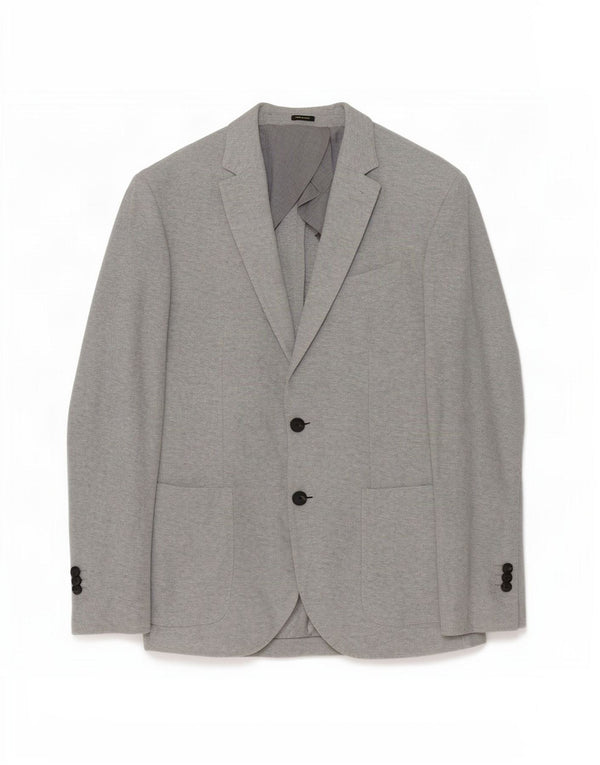 Massimo Dutti Mens 2 Button Blazer Jacket EU 48 Medium Grey Flecked Cotton
