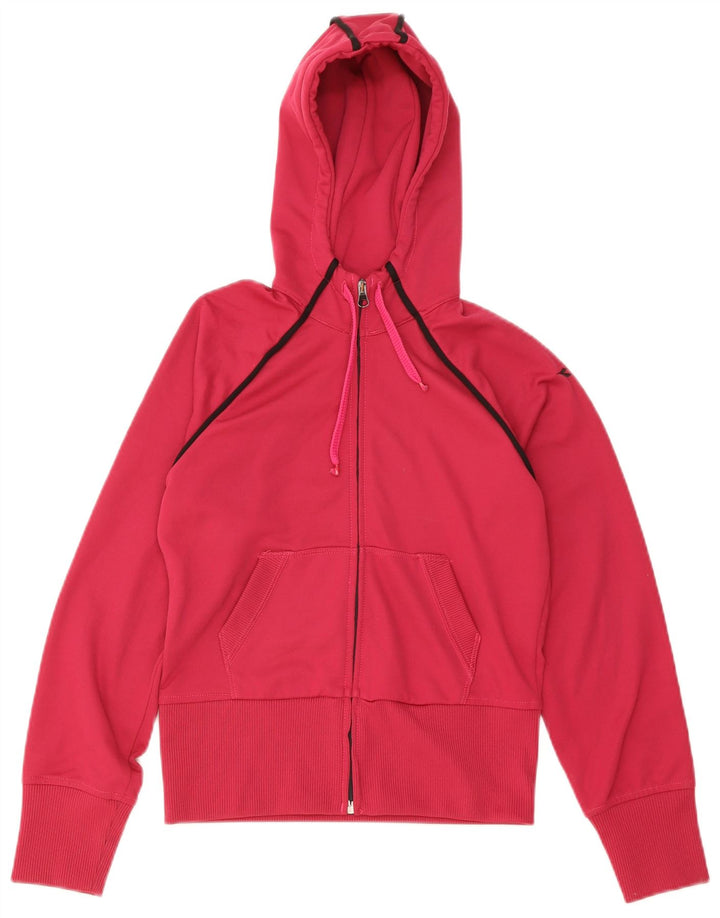 Diadora Damen-Kapuzenpullover mit Reißverschluss IT 42 Mittelrosa Polyester