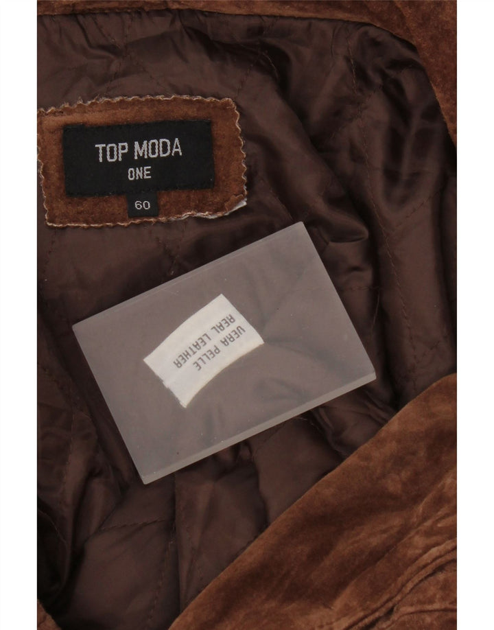 Vintage Herren Wildlederjacke Größe 60 3XL Braunes Leder