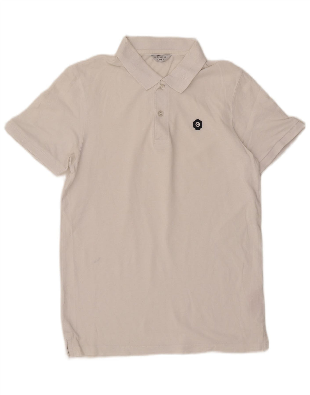 Jack & Jones Herren-Poloshirt, Größe S, weiße Baumwolle