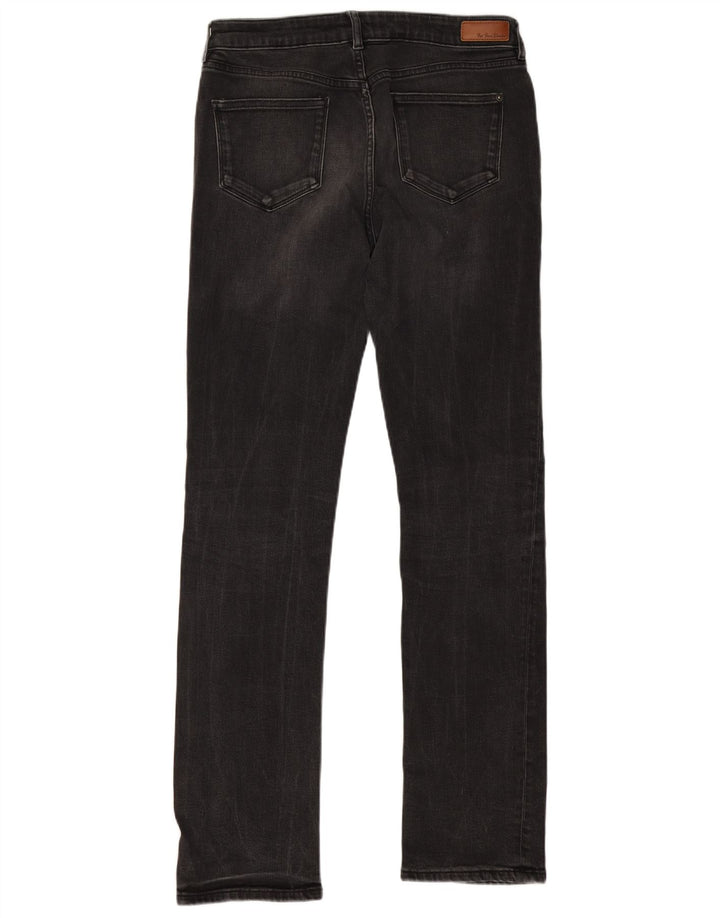 Fat Face Damen Straight Jeans UK 12 Medium W30 L31 Schwarze Baumwolle
