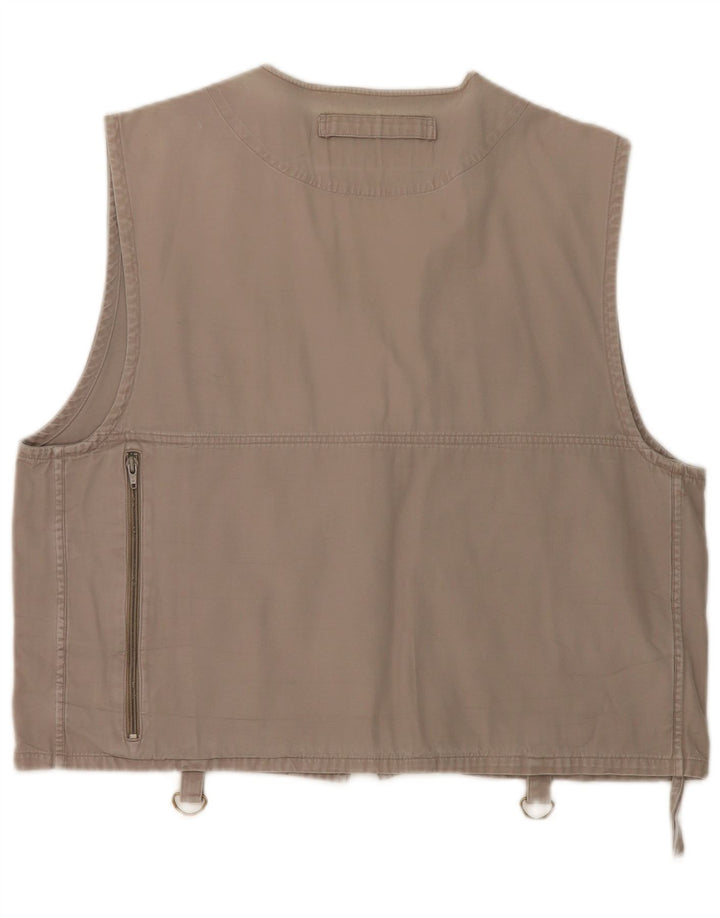 Vintage Herren Utility Gilet UK 38 Mittelgrau