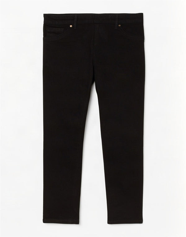 Marks & Spencer Damen Crop Slim Jeans UK 12 Medium W30 L26 Schwarze Baumwolle