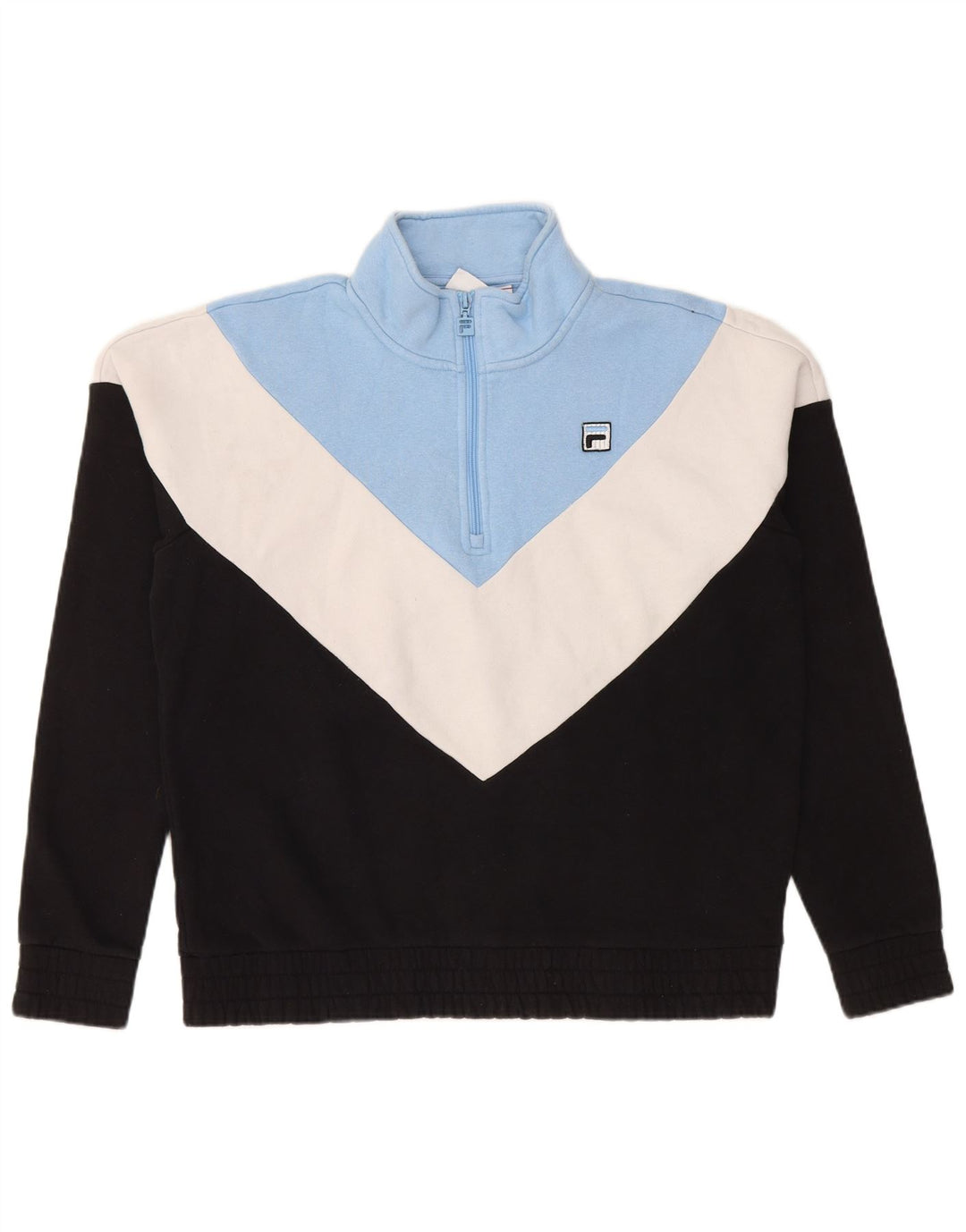 Fila Damen Sweatshirt-Pullover UK 16 Large Mehrfarbiger Farbblock