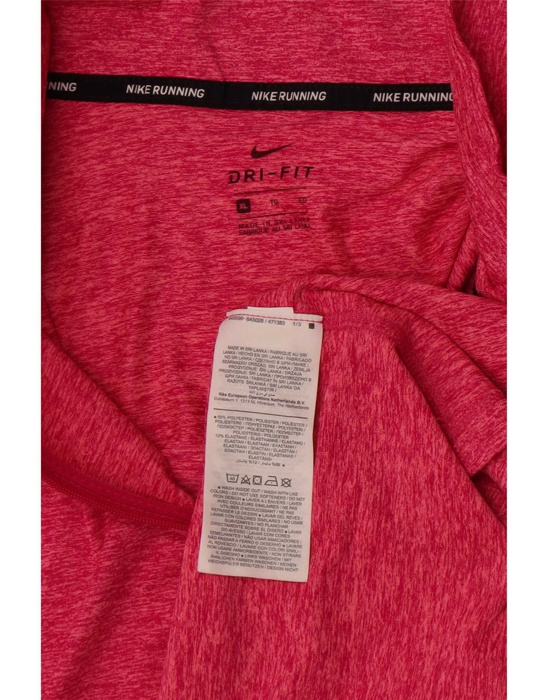 Nike Herren Dri Fit Running Pullover-Trainingsoberteil mit Reißverschluss, XL, rosa gefleckt