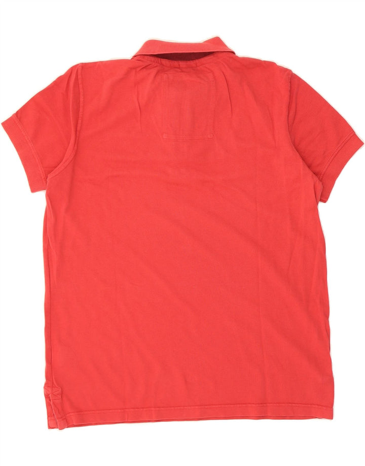 REFRIGUE Mens Polo Shirt XL Red Cotton Vintage Refrigue and Second-Hand Refrigue from Messina Hembry 