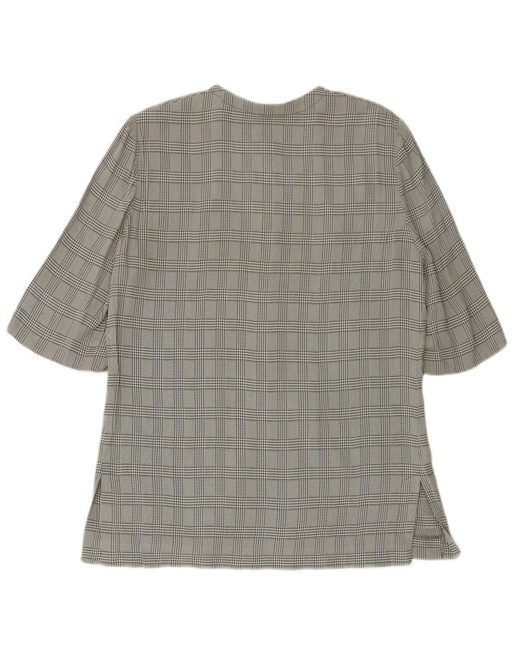 LUISA SPAGNOLI Damen-Blazerjacke mit 3/4-Ärmeln, IT 46, großes grünes Karomuster