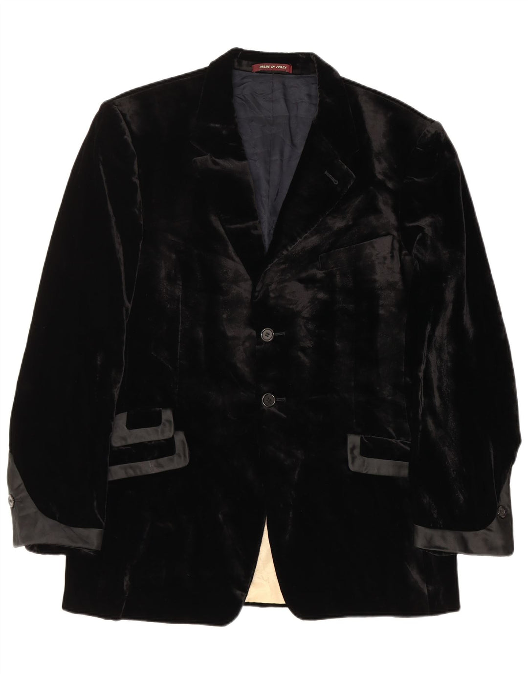 Paul Smith Herren-Blazer aus Velours mit 2 Knöpfen, UK 44, 2XL, schwarze Viskose