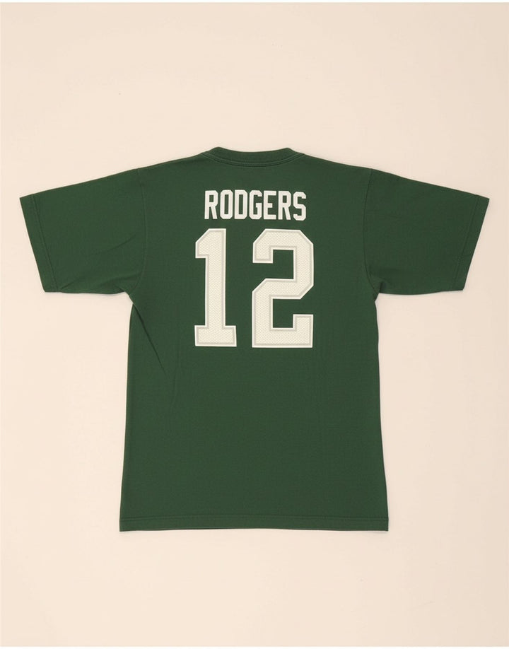 REEBOK Mens Packers Graphic T-Shirt Top Small Green Cotton