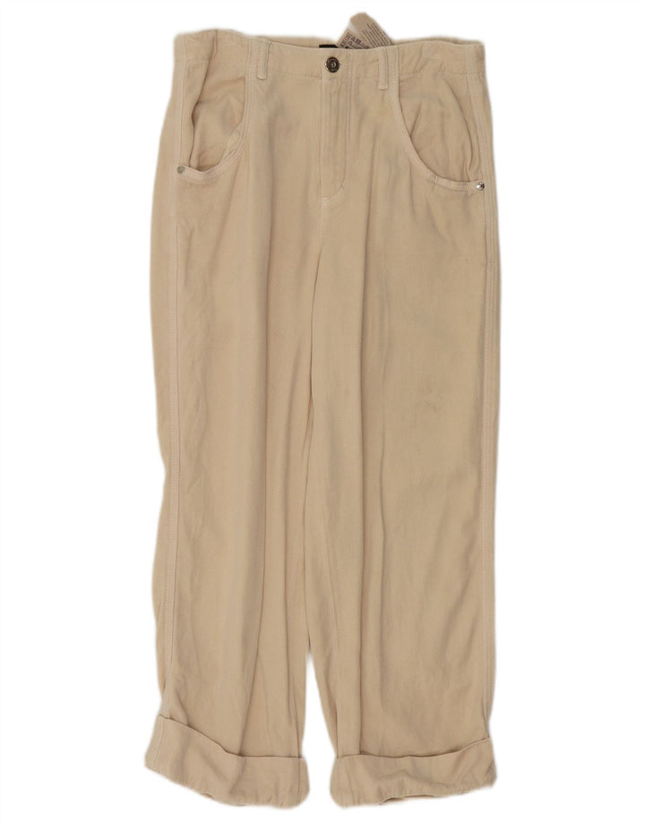 Massimo Dutti Damen Kurze Hose EU 38 Small W28 L24 Beige Lyocell