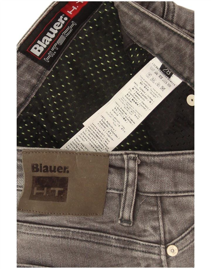 Blauer Damen Skinny Jeans W28 L29 Graue Baumwolle