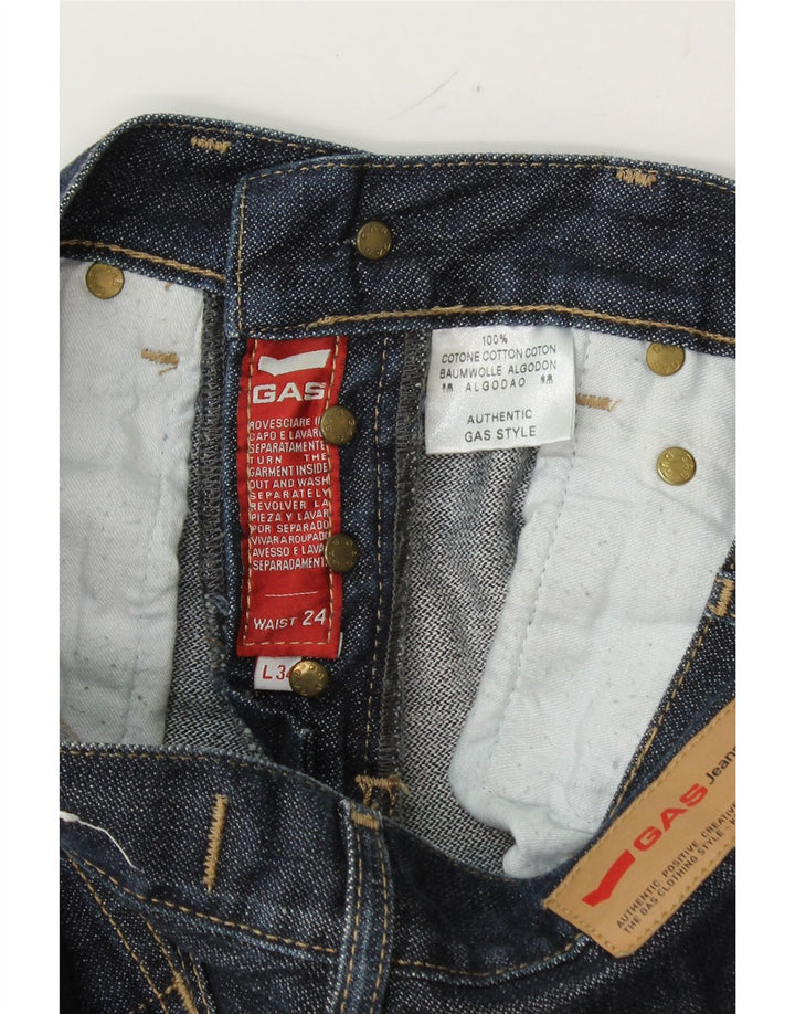 GAS Mens Straight Jeans W24 L30 Navy Blue Cotton Vintage Gas and Second-Hand Gas from Messina Hembry 