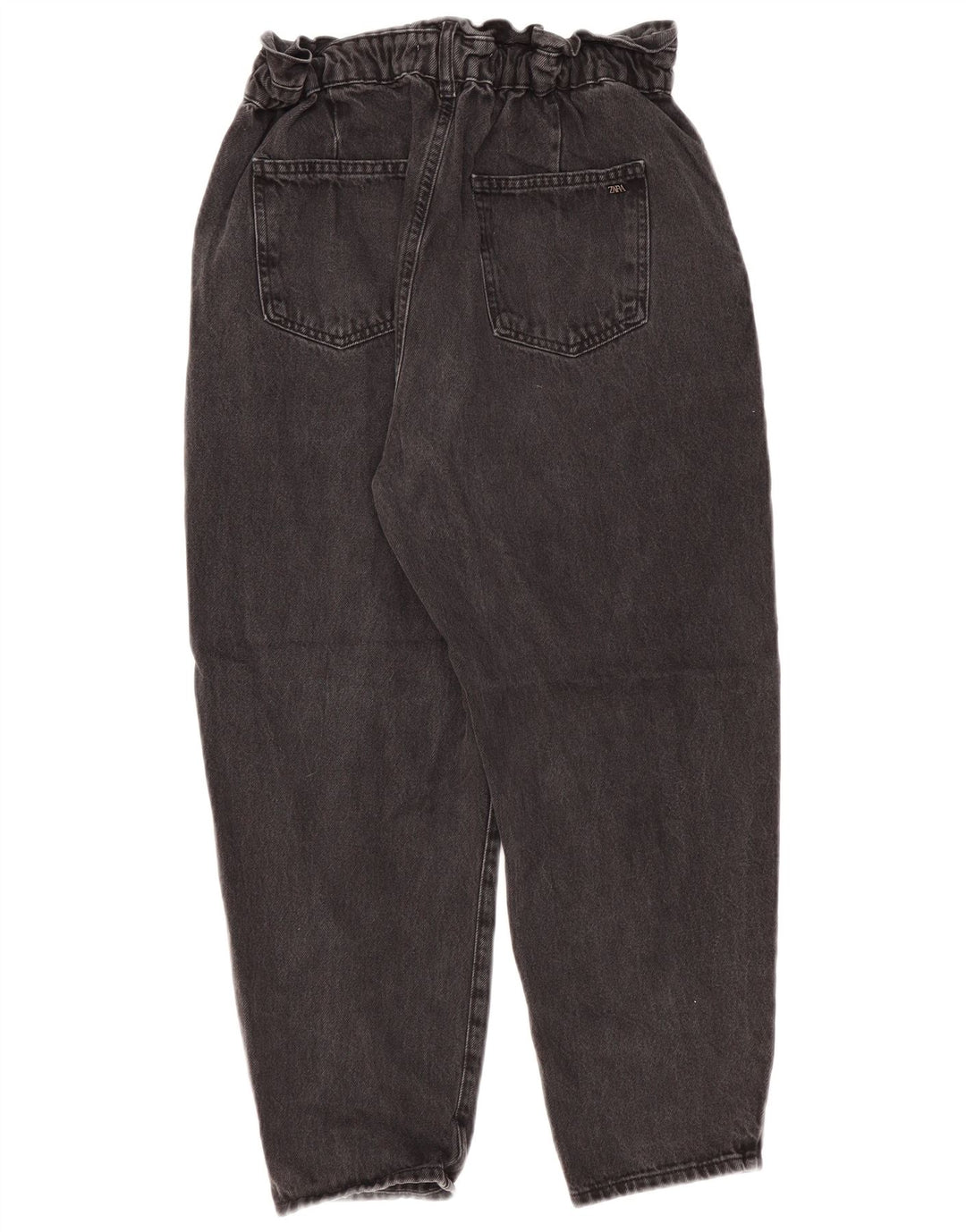 Zara Damen Crop High Rise Loose Jeans EU 40 Medium W30 L25 Grau