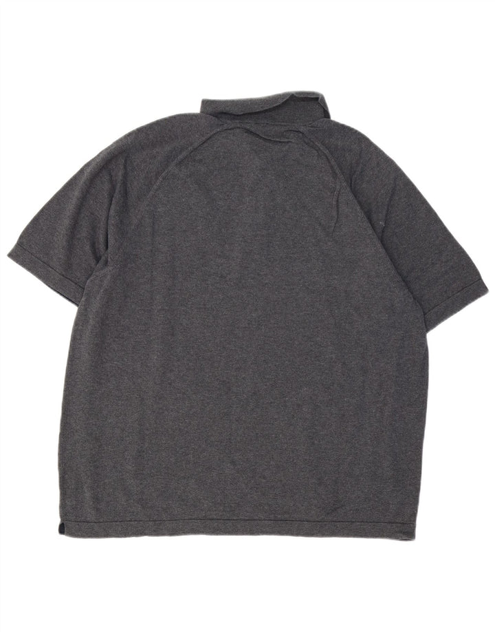GAP Herren-Poloshirt, groß, graue Baumwolle