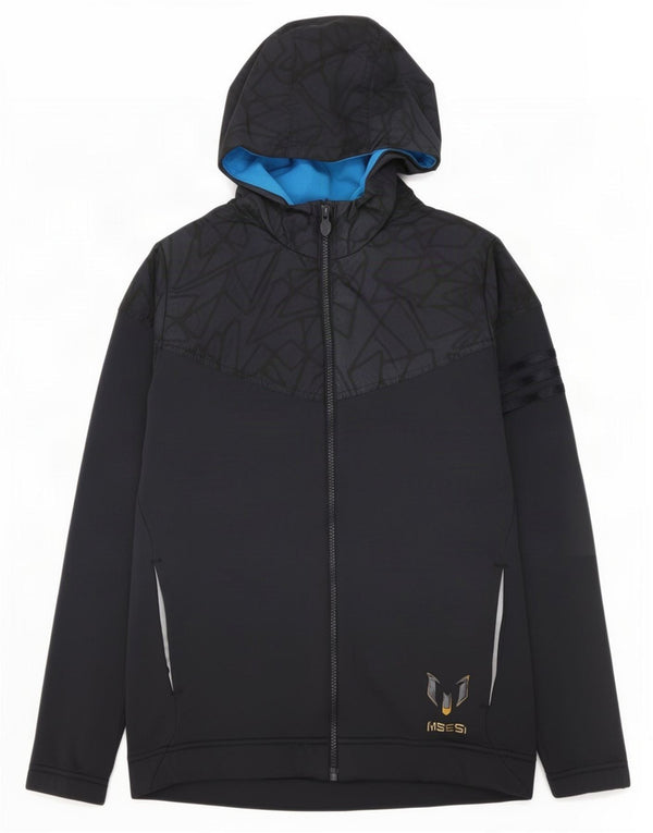 Adidas Jungen MESSI Zip Hoodie Pullover 13-14 Jahre Marineblau Geometrisch