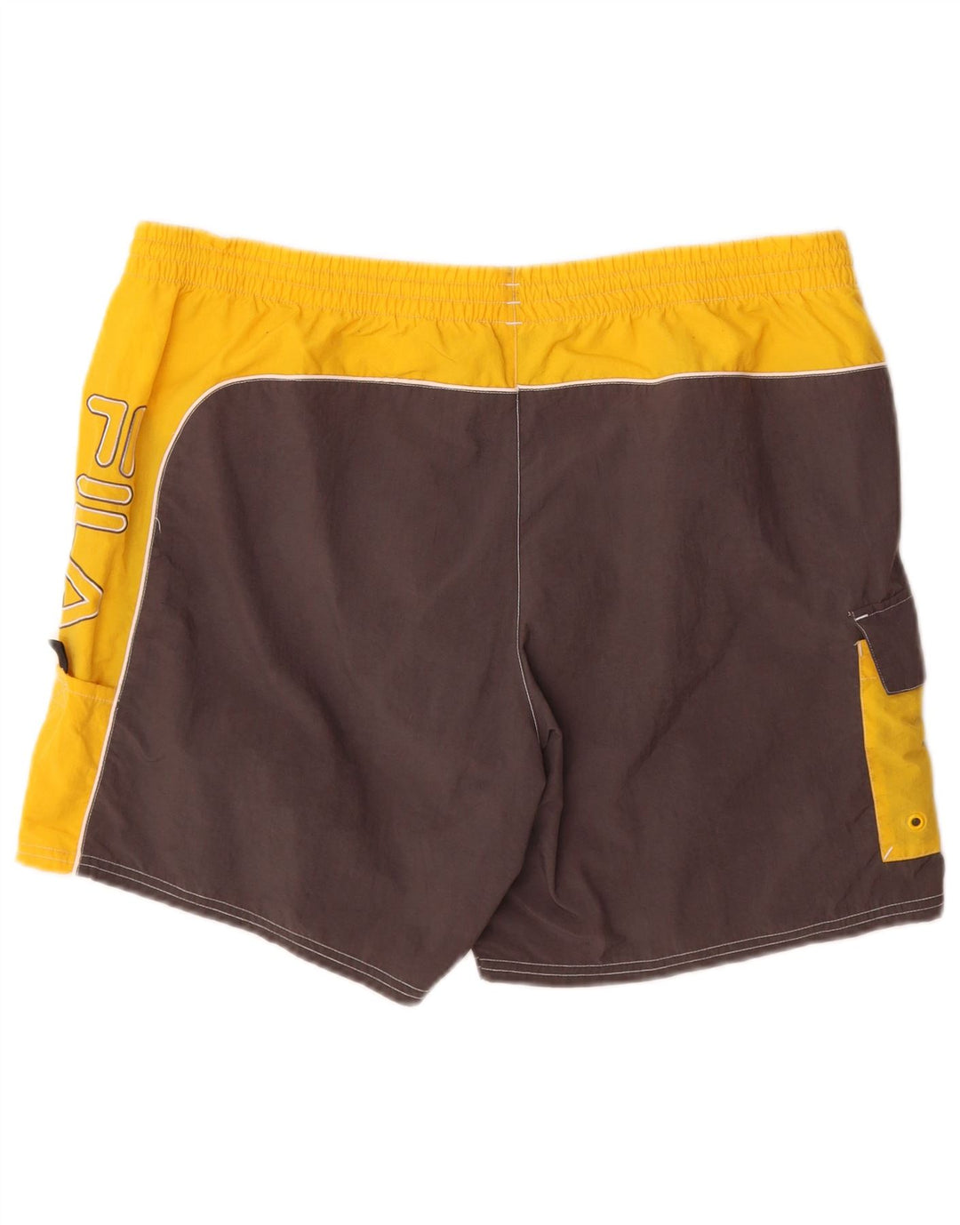 Fila Herren Badeshorts XL Gelb Colourblock Polyamid