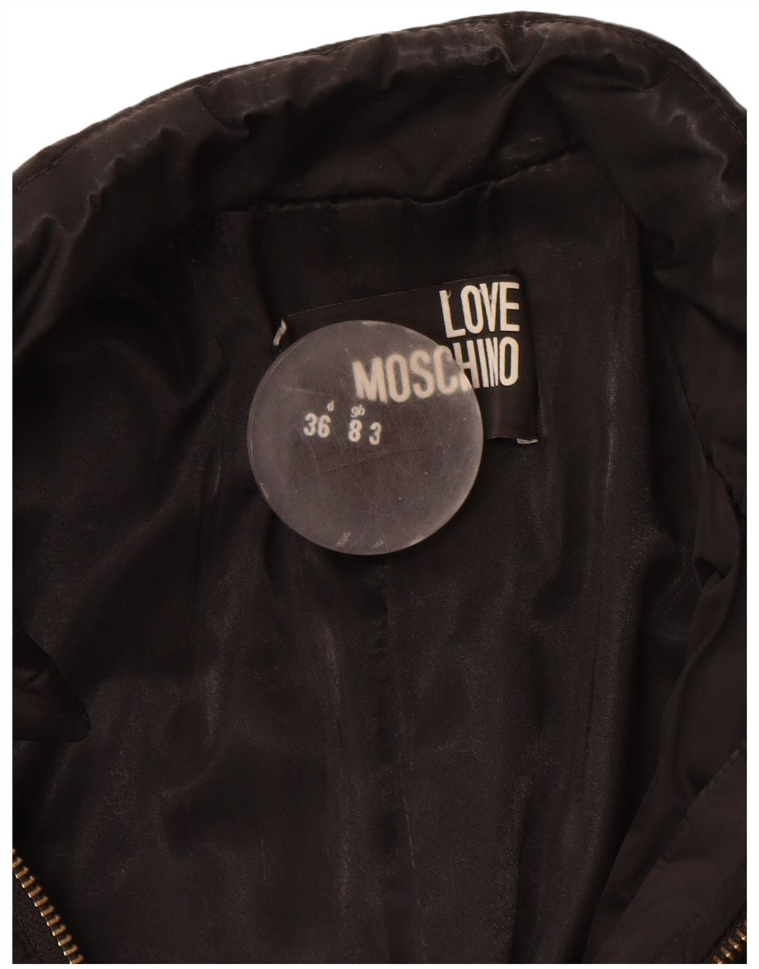 Moschino Damenmantel UK 8 Small Schwarz Polyester